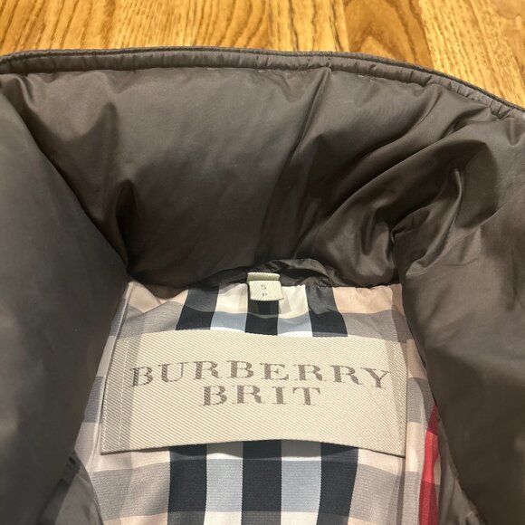 Burberry Brit Women’s Down Puffer Jacket – Size Small (Mink Grey) - Picture 4 of 9